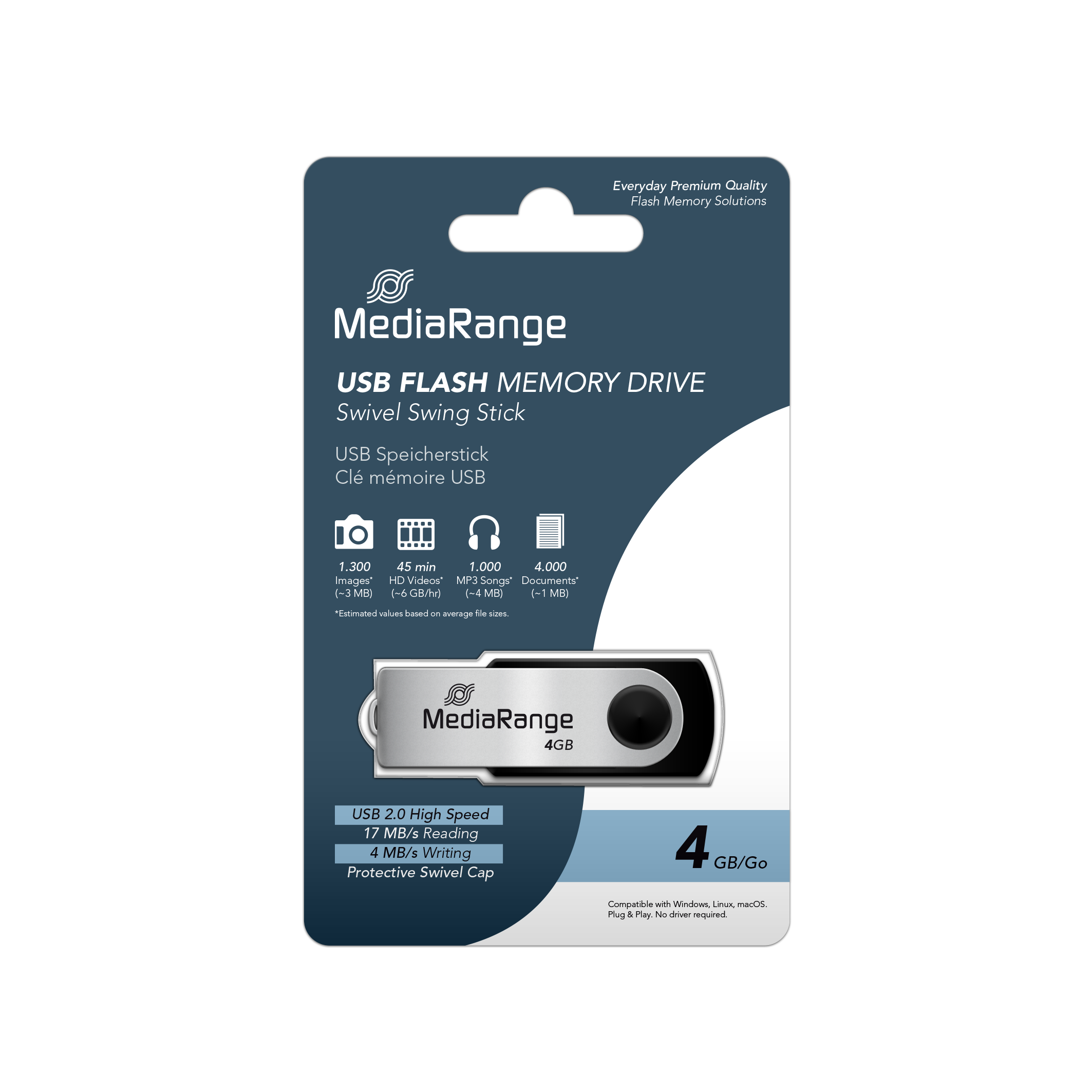 MediaRange USB Flash Drive 4GB