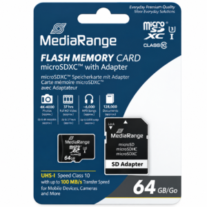MediaRange Micro SDXC Memorycard Class 10 64GB