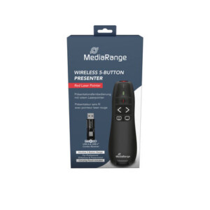 MediaRange 5-button wireless presenter with red laser pointer