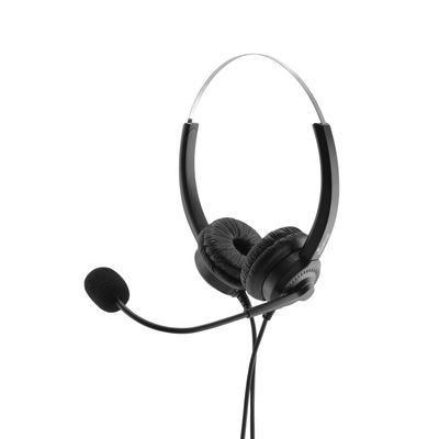 MediaRange Corded stereo headset with microphone and control panel ...