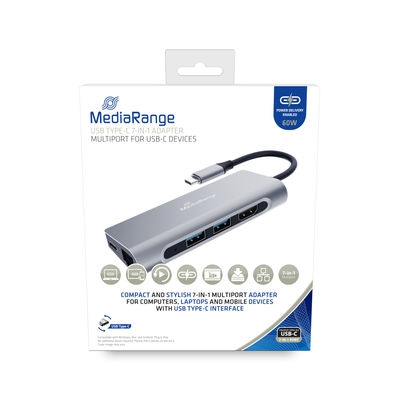 MediaRange USB Type-C® 7-in-1 multiport adapter