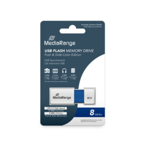 MediaRange USB flash drive, color edition, blue, 8GB