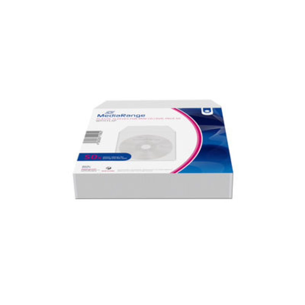 MediaRange Plastic sleeves for 1 disc, for Mini CD/DVD/USB