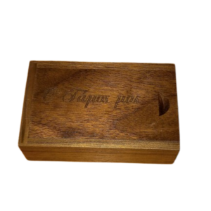 Wooden rectangle USB Box Walnut
