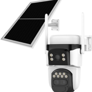 Vstarcam outdoor camera 4G With Solar Panel 3MP 3Lens dual view 10X Zoom IP66 waterproof