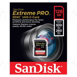 Sandisk Extreme Pro 128GB SDXC UHS-II U3 300MB/S V90