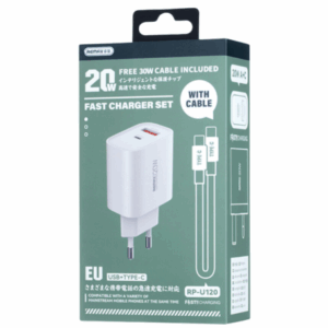 Remax Charger 20W with Type-C to Type-C Cable 30W