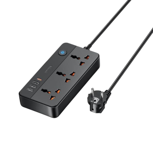 Remax 3way  Power Strip Black 1.5M