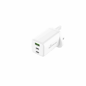 MediaRange 65W wall charger with USB-A and USB-C UK Plug