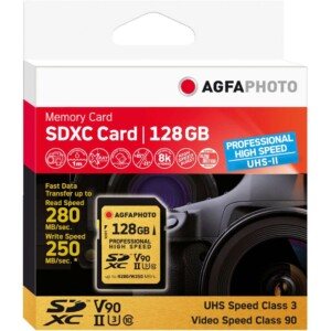 AgfaPhoto SDXC UHS-II 128GB Professional High Speed U3 V90