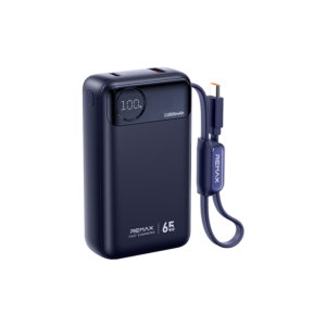 Remax T132 65W Self-Corded Powerbank 11850mAh Dark Blue