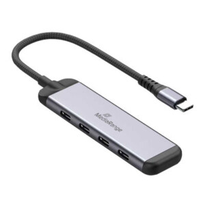 MediaRange 4-Port USB-C® Hub, 3x USB-C 3.2 Gen 1 Data Ports, 1x USB-C Power Delivery Pass-through Port (100W max.)