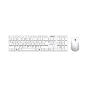 MediaRange Wireless Keyboard and Mouse Set, QWERTY (GR) T1, Full-Size with Numeric Keypad & Function Keys White