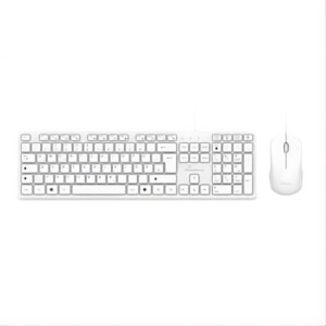 MediaRange Wired Keyboard and Mouse Set, QWERTY (GR) T1, Full-Size with Numeric Keypad & Function Keys White