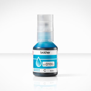 Brother Genuine BTD100BK Ultra High Yield Cyan Ink Bottle
