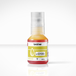 Brother Genuine BTD100BK Ultra High Yield Yellow Ink Bottle