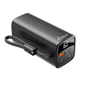 MediaRange Powerbank 20.000mAh with integrated charging cable and LC-Display, 65W USB-C® Power Delivery and 22.5W Quick Charge™